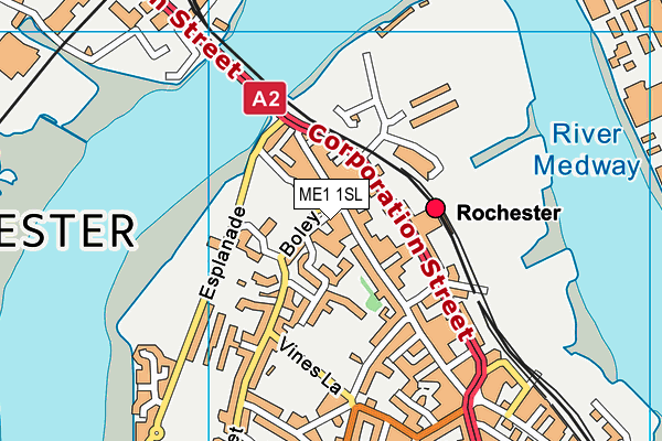 ME1 1SL map - OS VectorMap District (Ordnance Survey) ME1 1SL map - OS VectorMap District (Ordnance Survey)