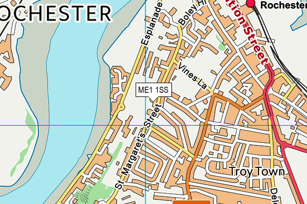 ME1 1SS map - OS VectorMap District (Ordnance Survey)