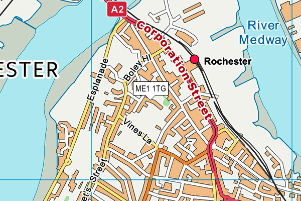 ME1 1TG map - OS VectorMap District (Ordnance Survey)