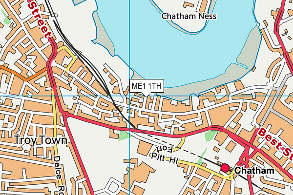 ME1 1TH map - OS VectorMap District (Ordnance Survey) ME1 1TH map - OS VectorMap District (Ordnance Survey)