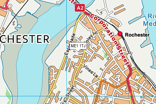 ME1 1TJ map - OS VectorMap District (Ordnance Survey) ME1 1TJ map - OS VectorMap District (Ordnance Survey)