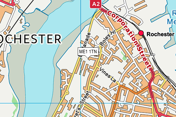 ME1 1TN map - OS VectorMap District (Ordnance Survey) ME1 1TN map - OS VectorMap District (Ordnance Survey)