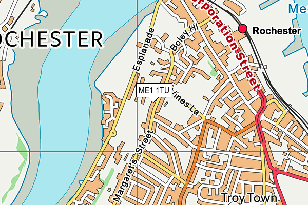 ME1 1TU map - OS VectorMap District (Ordnance Survey)