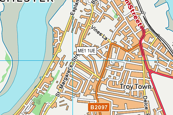 ME1 1UE map - OS VectorMap District (Ordnance Survey)