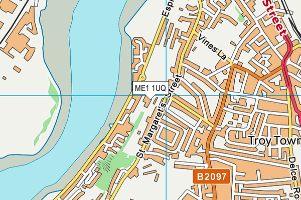 ME1 1UQ map - OS VectorMap District (Ordnance Survey) ME1 1UQ map - OS VectorMap District (Ordnance Survey)