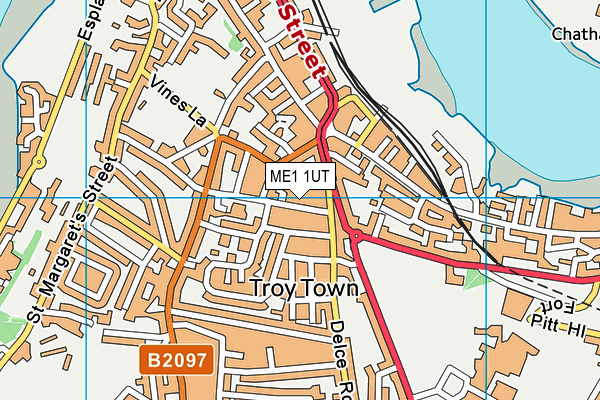 ME1 1UT map - OS VectorMap District (Ordnance Survey) ME1 1UT map - OS VectorMap District (Ordnance Survey)