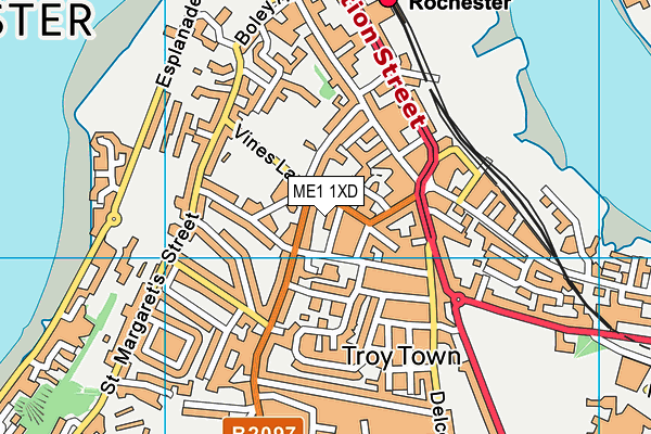 ME1 1XD map - OS VectorMap District (Ordnance Survey) ME1 1XD map - OS VectorMap District (Ordnance Survey)