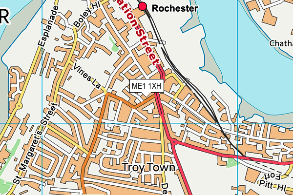 ME1 1XH map - OS VectorMap District (Ordnance Survey) ME1 1XH map - OS VectorMap District (Ordnance Survey)