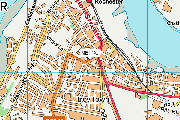 ME1 1XJ map - OS VectorMap District (Ordnance Survey)