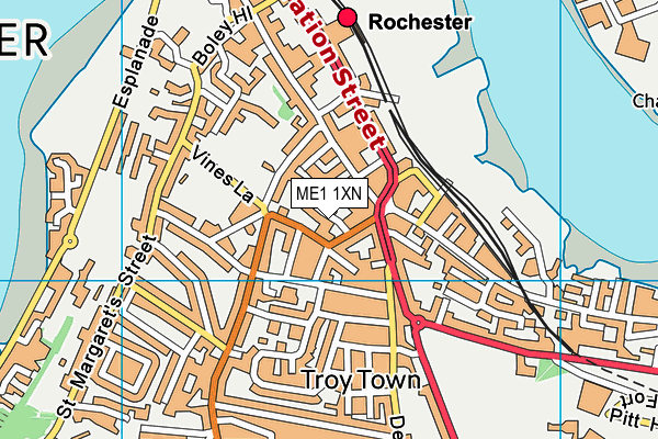 ME1 1XN map - OS VectorMap District (Ordnance Survey)