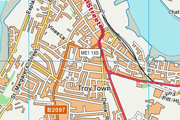 ME1 1XS map - OS VectorMap District (Ordnance Survey)
