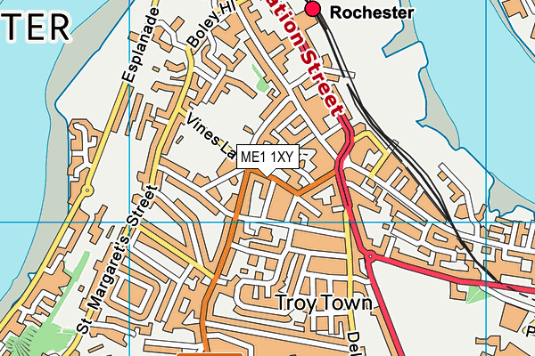 ME1 1XY map - OS VectorMap District (Ordnance Survey)