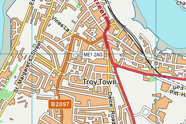 ME1 2AG map - OS VectorMap District (Ordnance Survey) ME1 2AG map - OS VectorMap District (Ordnance Survey)