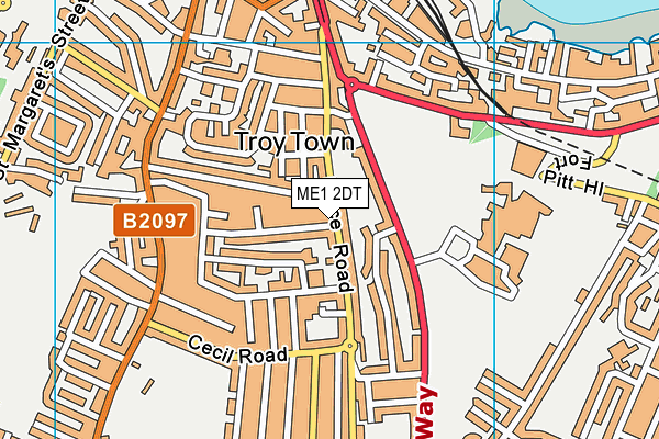 ME1 2DT map - OS VectorMap District (Ordnance Survey) ME1 2DT map - OS VectorMap District (Ordnance Survey)