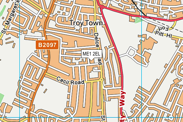 ME1 2EL map - OS VectorMap District (Ordnance Survey) ME1 2EL map - OS VectorMap District (Ordnance Survey)