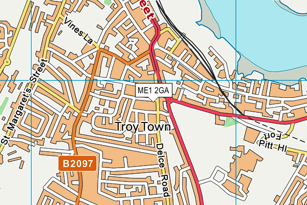 ME1 2GA map - OS VectorMap District (Ordnance Survey) ME1 2GA map - OS VectorMap District (Ordnance Survey)