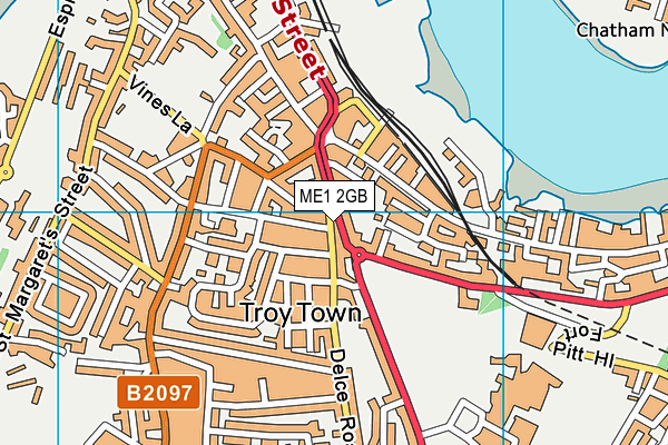 ME1 2GB map - OS VectorMap District (Ordnance Survey) ME1 2GB map - OS VectorMap District (Ordnance Survey)