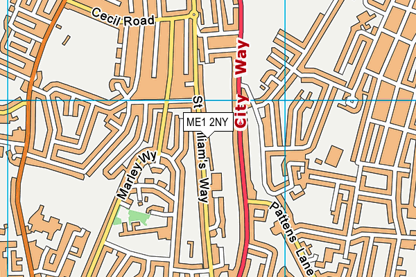 ME1 2NY map - OS VectorMap District (Ordnance Survey)