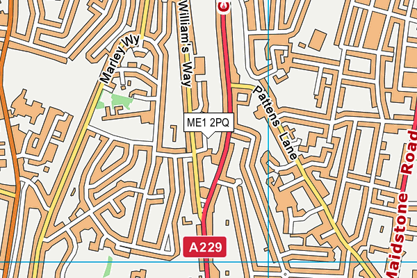 ME1 2PQ map - OS VectorMap District (Ordnance Survey) ME1 2PQ map - OS VectorMap District (Ordnance Survey)