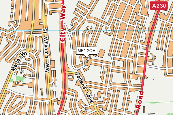 ME1 2QH map - OS VectorMap District (Ordnance Survey) ME1 2QH map - OS VectorMap District (Ordnance Survey)