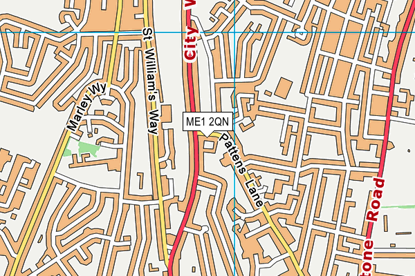 ME1 2QN map - OS VectorMap District (Ordnance Survey)