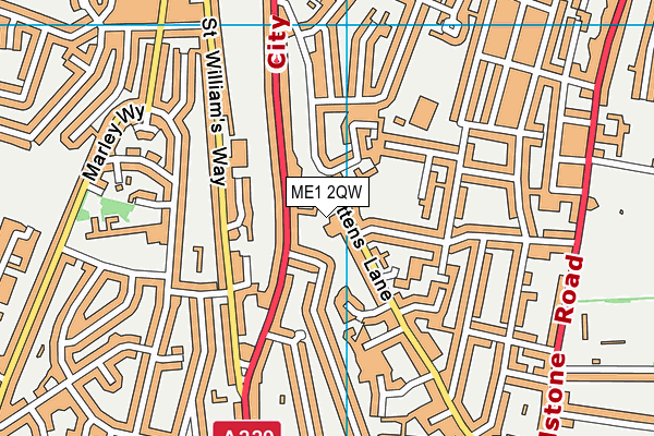 ME1 2QW map - OS VectorMap District (Ordnance Survey) ME1 2QW map - OS VectorMap District (Ordnance Survey)