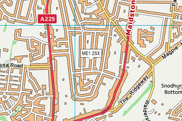 ME1 2SX map - OS VectorMap District (Ordnance Survey) ME1 2SX map - OS VectorMap District (Ordnance Survey)