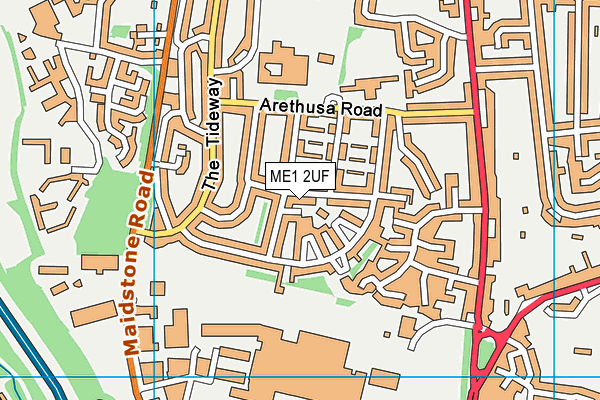 ME1 2UF map - OS VectorMap District (Ordnance Survey) ME1 2UF map - OS VectorMap District (Ordnance Survey)