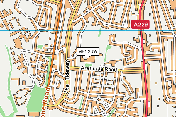 ME1 2UW map - OS VectorMap District (Ordnance Survey) ME1 2UW map - OS VectorMap District (Ordnance Survey)