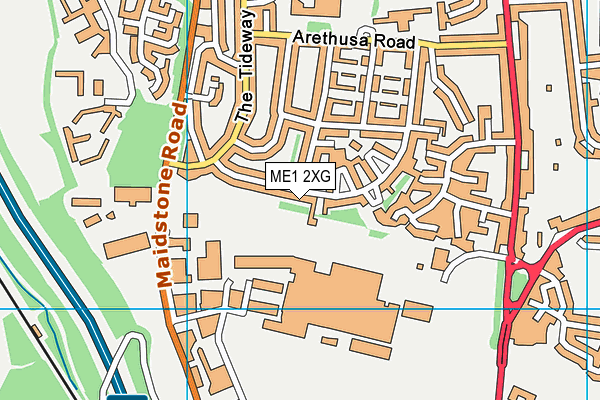 ME1 2XG map - OS VectorMap District (Ordnance Survey)