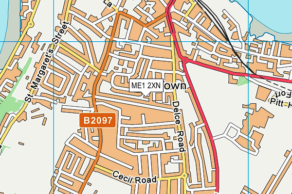 ME1 2XN map - OS VectorMap District (Ordnance Survey) ME1 2XN map - OS VectorMap District (Ordnance Survey)