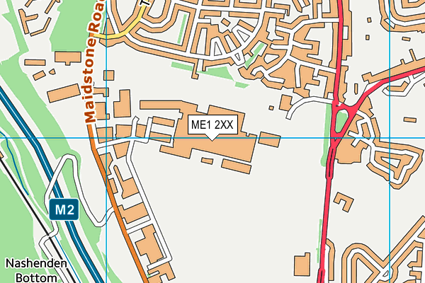 ME1 2XX map - OS VectorMap District (Ordnance Survey)