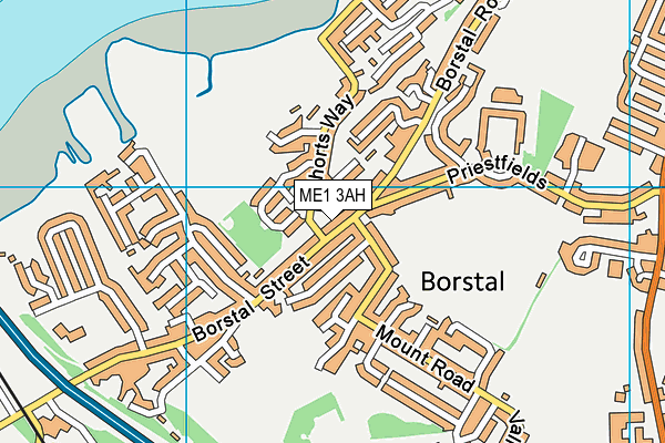 ME1 3AH map - OS VectorMap District (Ordnance Survey)
