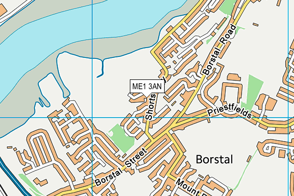 ME1 3AN map - OS VectorMap District (Ordnance Survey)