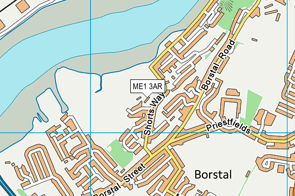 ME1 3AR map - OS VectorMap District (Ordnance Survey) ME1 3AR map - OS VectorMap District (Ordnance Survey)