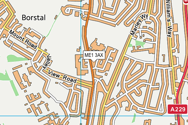 ME1 3AX map - OS VectorMap District (Ordnance Survey) ME1 3AX map - OS VectorMap District (Ordnance Survey)
