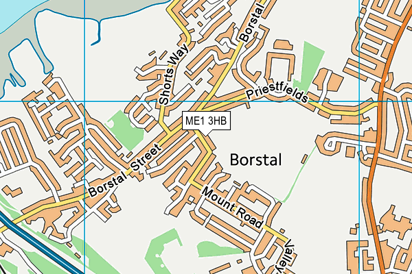 ME1 3HB map - OS VectorMap District (Ordnance Survey)