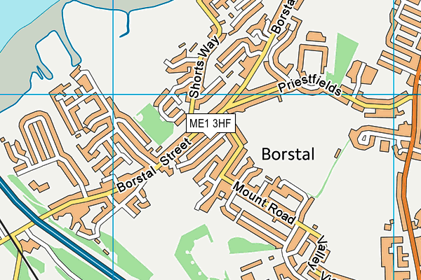 ME1 3HF map - OS VectorMap District (Ordnance Survey)