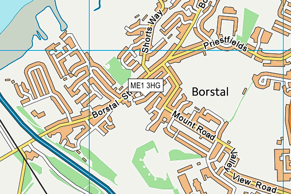 ME1 3HG map - OS VectorMap District (Ordnance Survey)