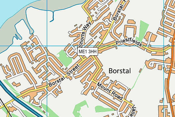 ME1 3HH map - OS VectorMap District (Ordnance Survey)