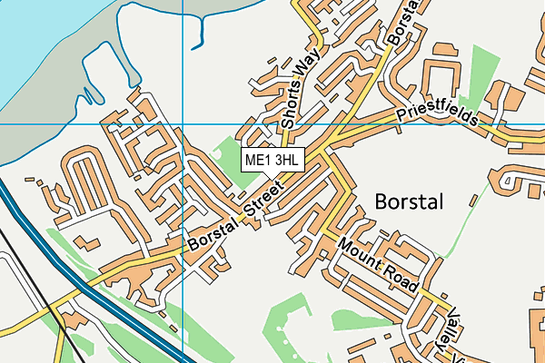 ME1 3HL map - OS VectorMap District (Ordnance Survey)