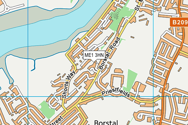 ME1 3HN map - OS VectorMap District (Ordnance Survey)