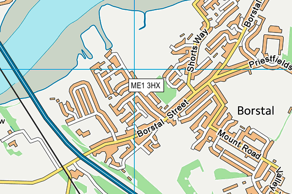 ME1 3HX map - OS VectorMap District (Ordnance Survey) ME1 3HX map - OS VectorMap District (Ordnance Survey)