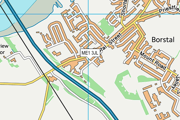 ME1 3JL map - OS VectorMap District (Ordnance Survey) ME1 3JL map - OS VectorMap District (Ordnance Survey)