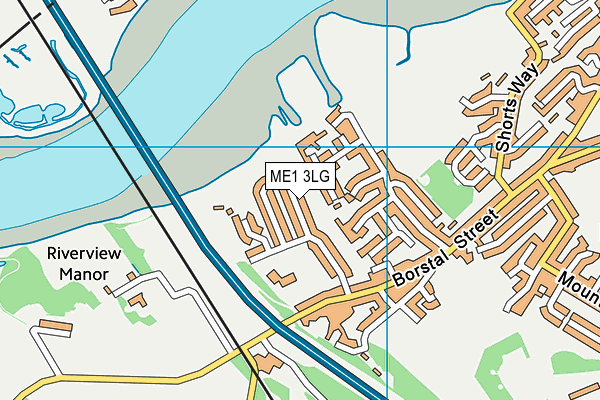 ME1 3LG map - OS VectorMap District (Ordnance Survey) ME1 3LG map - OS VectorMap District (Ordnance Survey)