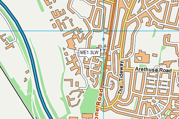 ME1 3LW map - OS VectorMap District (Ordnance Survey) ME1 3LW map - OS VectorMap District (Ordnance Survey)
