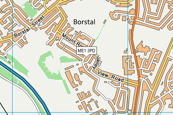 ME1 3PD map - OS VectorMap District (Ordnance Survey)