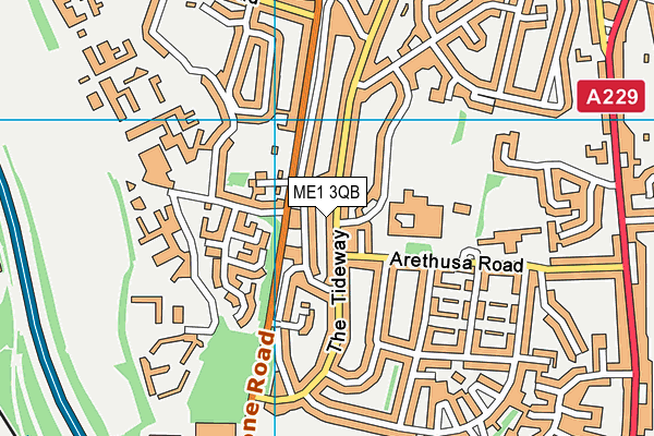 ME1 3QB map - OS VectorMap District (Ordnance Survey) ME1 3QB map - OS VectorMap District (Ordnance Survey)