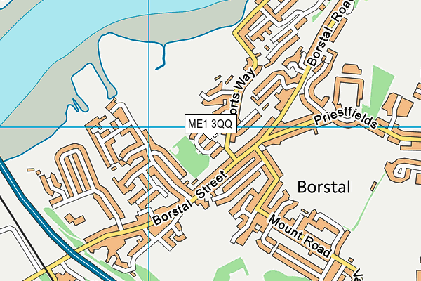 ME1 3QQ map - OS VectorMap District (Ordnance Survey) ME1 3QQ map - OS VectorMap District (Ordnance Survey)