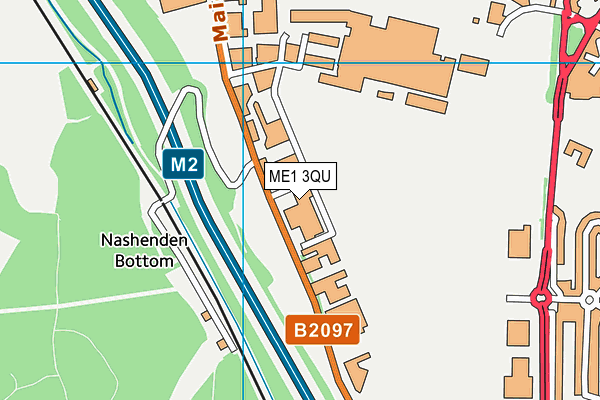 ME1 3QU map - OS VectorMap District (Ordnance Survey)